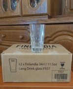 Finlandia Szklanki Long Drink Glass Whisky Vodka Of Finland 12 sztuk 340 ml