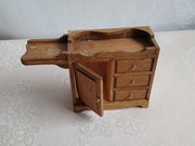 Drewniana miniaturka - stara szafka kuchenna - skala 1:12 - Dollhouse