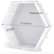 Duża Sześciokątna Forma Silikonowa do Żywicy 17.78cm x 5.08cm - Głębokie