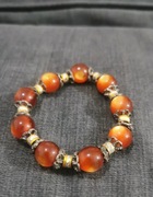 Bransoletka koraliki na gumce, ozdobna