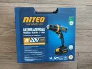 Akumulatorowa wiertarka udarowa 20V Niteo Tools - cały zestaw