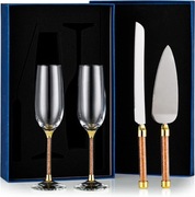 Sziqiqi Zestaw do szampana  z nożem do ciasta
