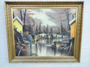 Stary obraz na płótnie ,, Richard Friis " .