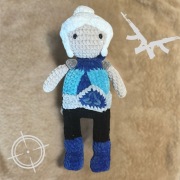 jett valorant pluszak zabawka handmade na szydełku j.plushycrafts