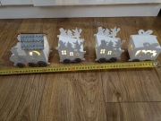 Drewniany świąteczny pociąg ozdoba świąteczna święta 