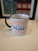 300 ml niebieski biały kubek prawdopodobnie najlepszy wujek na świecie 