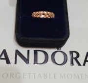Pierścionek Pandora srebro pozłacane Rose Gold