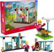 KLOCKI ZESTAW PIEKARNIA ROGALIK STOLIK CITY 99 EL PREZENT UKŁADANKA PLASTIK