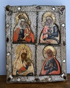 Ikona Rosja początek XIX w. okład biser rzadkość