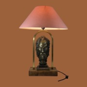 Lampa stołowa vintage Maison Jansen, mosiądz, lata 60. XX w.