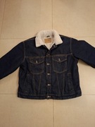 Stylowa kurtka katana jeansowa z kożuszkiem Pull Bear XL 