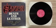 Saxon - Denim and Leather winyl 1ST PRESS 1981 Carrere France