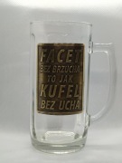 Kufel do piwa 0,33 ze smiesznym napisem