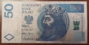50 ZŁ KAZIMIERZ WIELKI 2017 r. SERIA CB 0906245 STAN 1 UNC