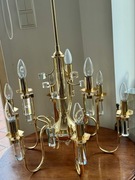 Kryształowy włoski żyrandol Sciolari, lata 70