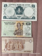 Stare banknoty egipskie 6szt 