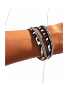 Damska bransoletka z cyrkoniami panterka NOWA 3012