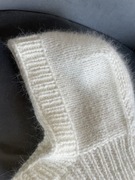 Kominiarka balaklava komin czapka puchata handmade kaszmir na drutach hat