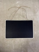 Tablica Kredowa Wisząca Drewno + Sznurek – Styl Rustykalny / Boho