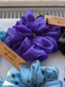 Zestaw 2 szt gumek jedwabnych czarny, fioletowy 