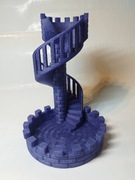 Wieża do kości 18cm Granatowy Brokatowy.