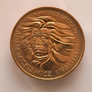 2 złote 200-LECIE URODZIN ADAM  MICKIEWICZ 1998