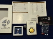 Wykopki- Kamienie szlachetne, moneta 1755 roku, monzonit z certyfikatem.