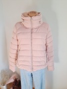 Różowa kurtka puchowa marki Zara Basic w rozmiarze XL 42. 