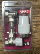 Ferro. Zestaw termostatyczny kątowy 1/2 z głowicą GT20