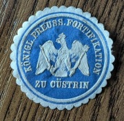 Zalepka Kostrzyń, forty królestwa Prus, Custrin, rzadki fant 