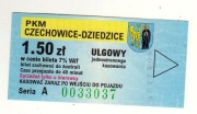 Czechowice-Dziedzice - bilet ulgowy PKM 1,50 zł niebieski