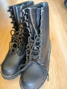 BRANDIT BUTY MILITARNE CZARNE Z METALOWYM PODNOSKIEM SKÓRA 43