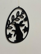 Dekoracja Zając W Jajku Ozdoba Wielkanocna Stojąca Do Powieszenia