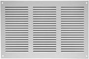 Biała Stalowa Kratka Wentylacyjna z siatką przeciw owadom 300x200mm