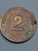 2 Fenigi Niemieckie 1982 rok bez znaku menniczego-destrukt ?