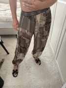 Lekkie luźne spodnie Zara Studio XS/S brązowe viskoza