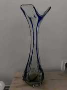 Wazon kryształowy vintage, dekoracyjny, wysoki lata 70-90