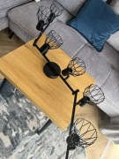 Lampa sufitowa, 6 punktów świetlnych, E14, retro