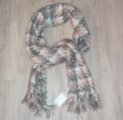 Szal CK Calvin Klein Szalik NOWY Multicolor Frędzle oko