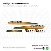 Naklejki kosiarki traktorka CRAFTSMAN  LT1000