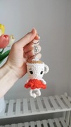 Ballerina cappuccina na szydełku, brelok, zawieszka handmade