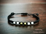 Mikołajki Bransoletka sznurkowa  z koralikami