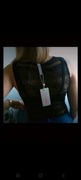 Crop top z siatka na plecach 