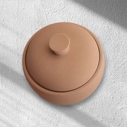 Ręcznie wykonana miska z pokrywką – doniczka, świecznik, szkatułka