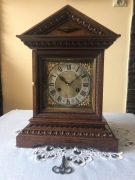 Zegar  JUNGHANS ok.1895 kwadransowy Arts&Crafts eklektyczny dąb loft