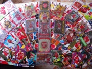 Karty piłkarskie ARSENAL FC. MEGA zestaw 136 kart. Bez powtórek.