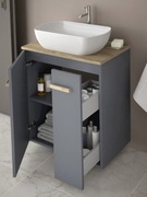 Komplet mebli łazienkowych antracyt 