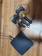 konsola ps3 wraz z zestawem gier i akcesoriami