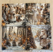 Świąteczne poszewki dekoracyjne 40 na 40 cm – komplet 4 sztuki