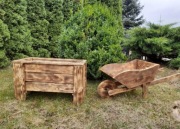 Taczka kwietnik doniczka ogrodowa dekoracje 